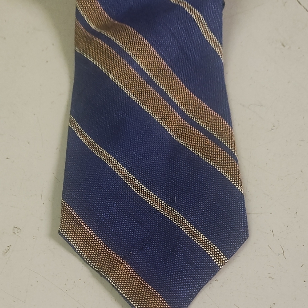 Oster Blue and Brown Striped Silk Ties